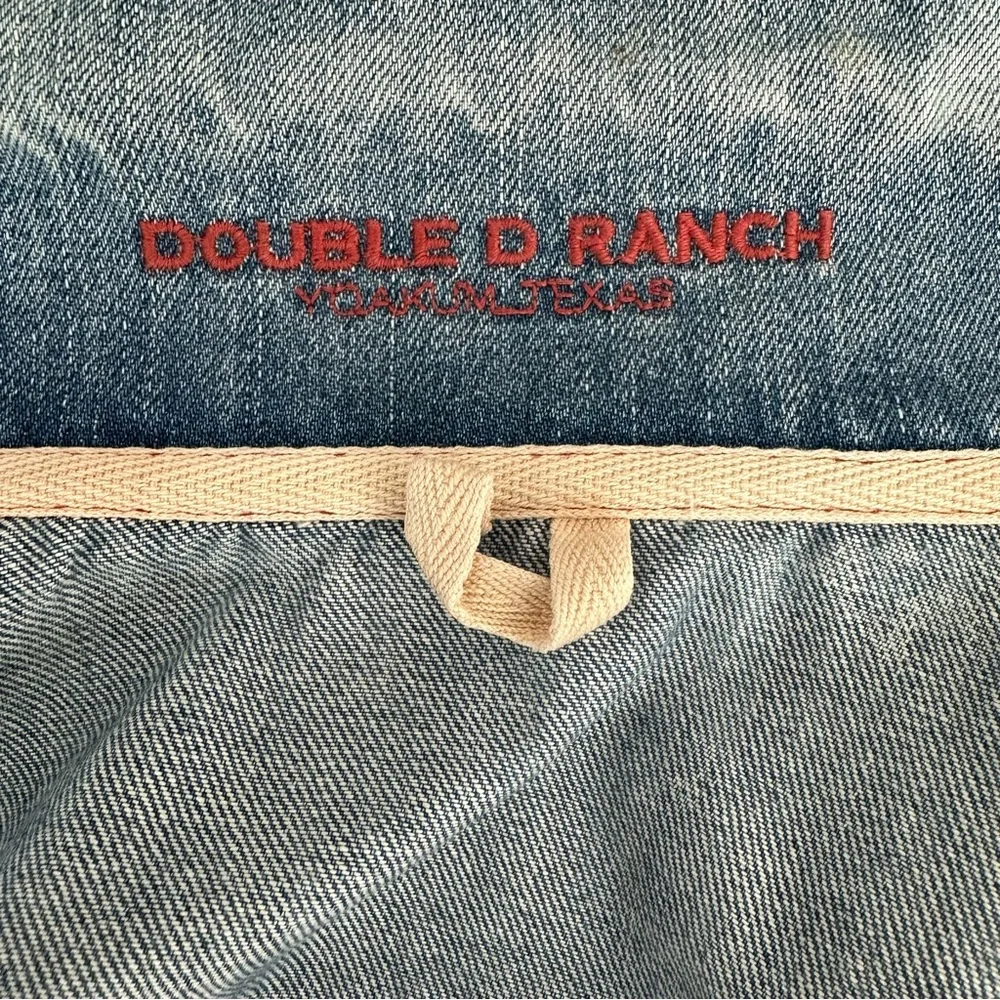 Double D Ranch Light Blue Denim Thunderbird Embroidered Jean Jacket - Picture 11 of 15